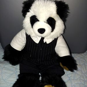 Retired Build a Bear Panda W/ Business Clothes Brown Feet And Hands